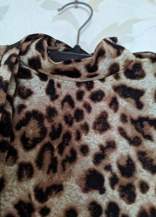 Блуза леопардовая с шарфиком5 фото