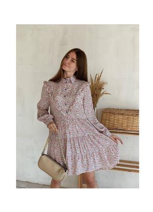 Платье на плечи цветочный принт "киото" romashka, молочное, one size 4904