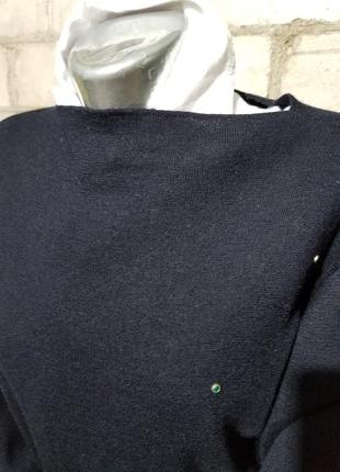 Свитер шерстяной пуловер головина лодочка декор2 фото