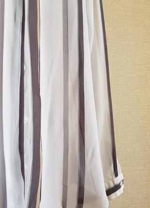Шифоновая блуза в полоску со скрытыми пуговицами2 фото