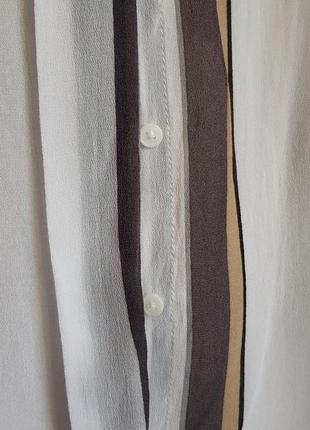 Шифоновая блуза в полоску со скрытыми пуговицами3 фото