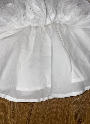 Нарядное платье 3-6 мес белое7 фото