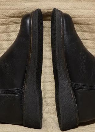 Комфортные черные кожаные полусапожки kevin shoes бельгия 36 р.7 фото