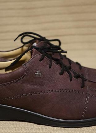 Легкие закрытые кожаные туфли сливового цвета finn comfort германия 7 1/2 р.