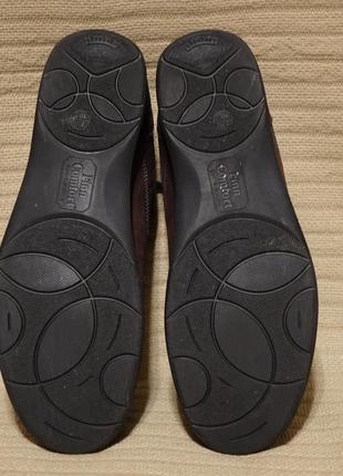 Легкие закрытые кожаные туфли сливового цвета finn comfort германия 7 1/2 р.10 фото