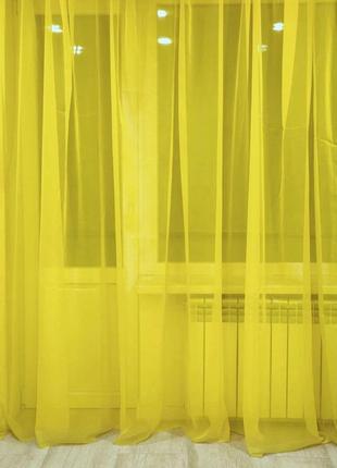 Вуаль желтого цвета 3 метра2 фото