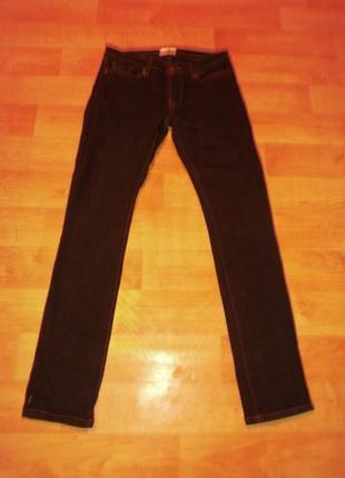 Джинсы классика женсике черные стретч хлопок брюки штаны р. 10 - s