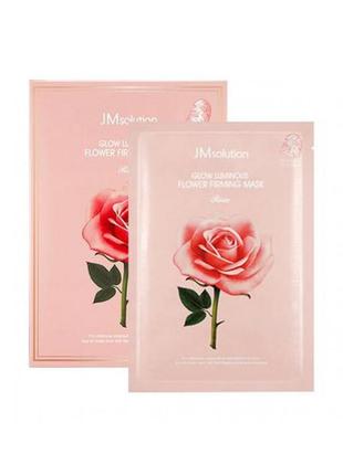 Тканевая маска для лица jmsolution glow luminous flower firming mask rose2 фото