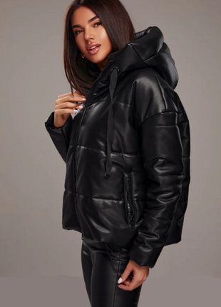 Куртка еко шкіра. індивідуальний прошивши