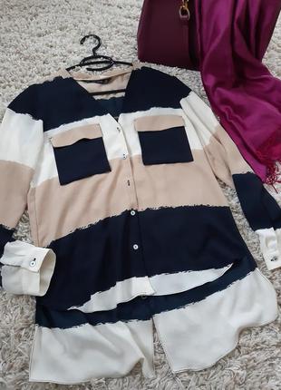 Очень красивая стильная блуза с оригинальной спинкой, zara,  p. m8 фото