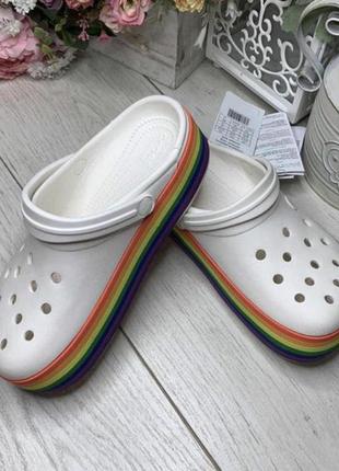 Скидка! crocs platform, кроксы сабо на платформе4 фото