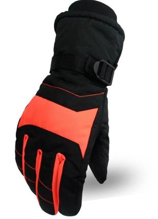 Зимние мужские перчатки мужские теплые мото лыжные горнолыжные4 фото