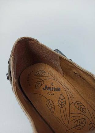 Кожаные туфли jana размер 39 (25 см.)6 фото
