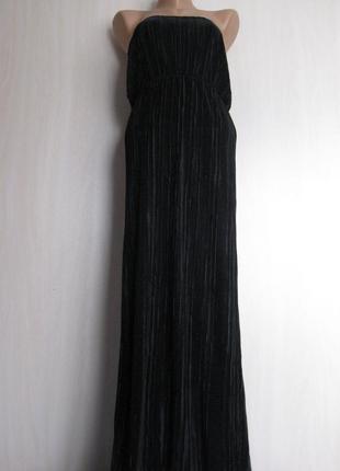 Довгий нарядний приталений сарафан сукня плаття в пол evita, 12uk, англія, км08681 фото