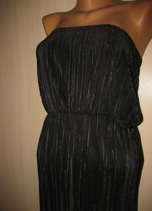 Довгий нарядний приталений сарафан сукня плаття в пол evita, 12uk, англія, км08684 фото