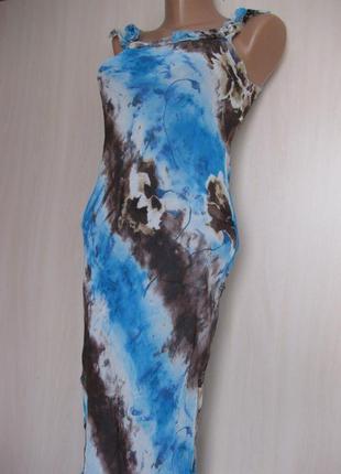 Легкий длинный шифоновый сарафан платье в обтяжку по фигуре lovie paris, made in france, км08693 фото