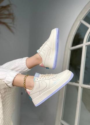 Жіночі кросівки nike air force 1 cream white/purple