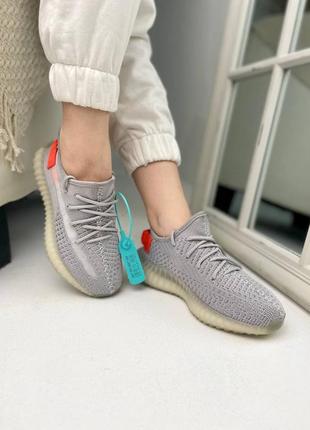 Чоловічі кросівки adidas yeezy boost 350 grey/orange