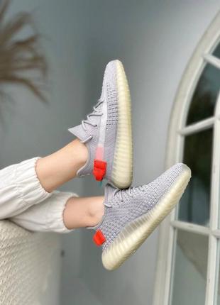 Adidas yeezy boost 350 grey/orange🆕шикарные кроссовки адидас🆕купить наложенный платёж4 фото