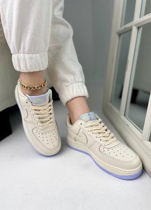 Nike air force 1 cream white/purple🆕шикарні кросівки найк🆕купити накладений платіж