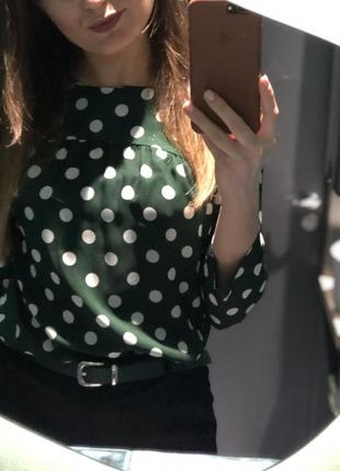 Блуза в принт горошек7 фото