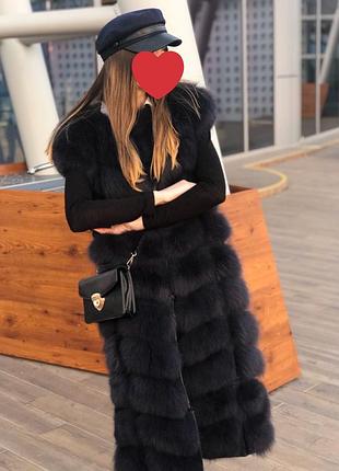 Меховая жилетка трансформер из песца