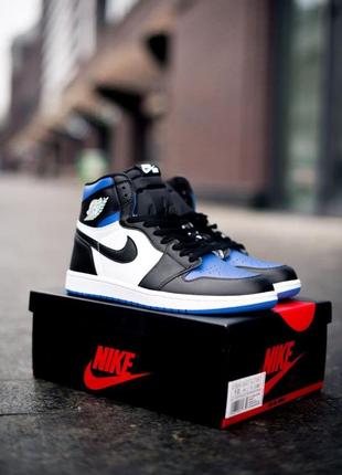 Nike air jordan 1 retro blue/white/black🆕шикарные кроссовки найк🆕купить наложенный платёж