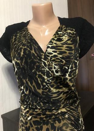 Вечернее платье в пол леопардовое длинное макси mango3 фото