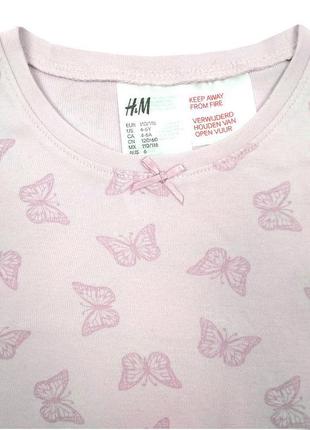 Комплектом стильные пижамы с бабочками на девочек h&m3 фото