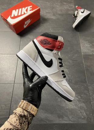 Nike air jordan 1 grey white (сірий) 36-39-40-41-42-44