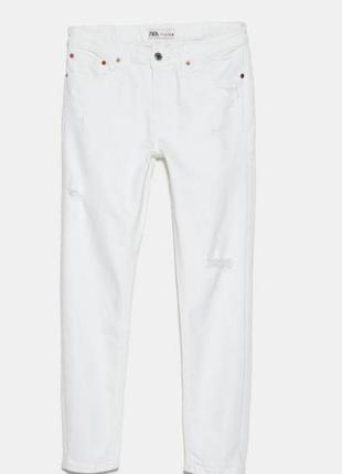 Красивые стильные белые джинсы zara премиум - коллекции7 фото