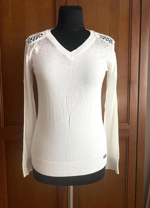 Кофта біла зі стразами р. s-m