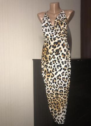 Леопардовое платье миди2 фото