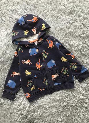 Крутая худи на мальчика до 2 лет с обезьянками
