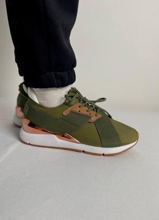 Жіночі кросівки puma muse green4 фото