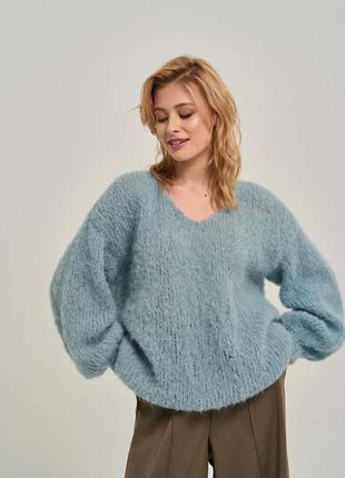 Светр оверсайз з вспушенной шерсти альпака2 фото