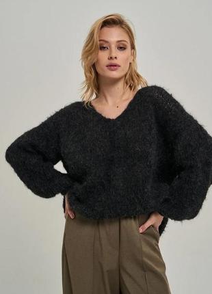Светр оверсайз з вспушенной шерсти альпака6 фото