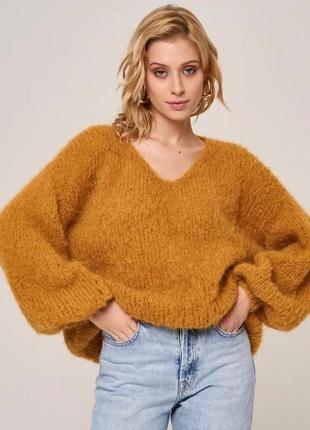 Светр оверсайз з вспушенной шерсти альпака8 фото