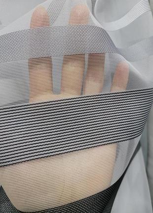 Гардина сетка в монохромные полосы