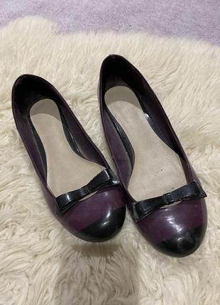 Туфлі/балетки 💜вінтажні туфлі на низькому ходу