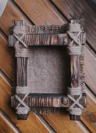 Шикарная деревянная рамка ручной работы2 фото