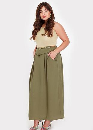 Спідниця-трапеція, хакі