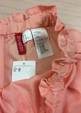 Стильная юбка h&m персикового цвета, р.40 (м).4 фото