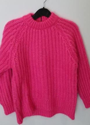 Теплый детский вязаный свитер zara