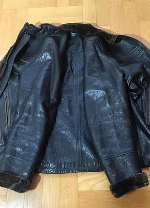 Кожа+мех ягнёнка дубленка р.52-54 турция