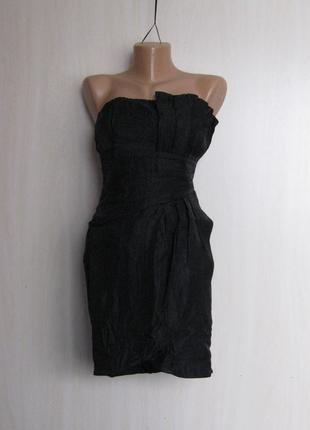 Супер нарядна силуетна сукня з фіруги h&m 34eurо/4us км0875 маленька чорна сукня на запах