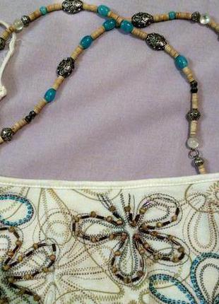 Майка с брителями из бус eds