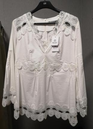 Блуза нарядная с кружевом от белорусского премиум бренда devita2 фото