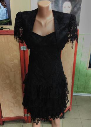 Мереживне вечірні сукні з балеро4 фото