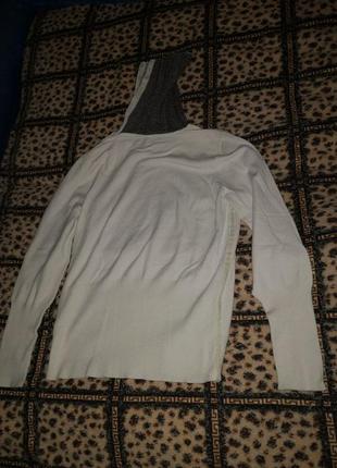 Белая кофта, свитер, пуловер трансформер от фирмы betty barclay collection2 фото